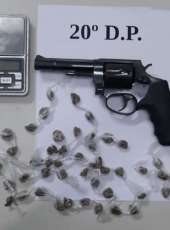 Suspeito é preso em flagrante pela Polícia Civil por tráfico de drogas e um revólver é apreendido durante a ação