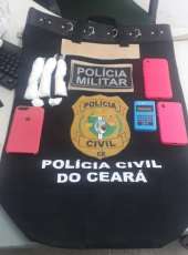 Mulher investigada por homicídio é presa com drogas em ação conjunta em Jaguaribe