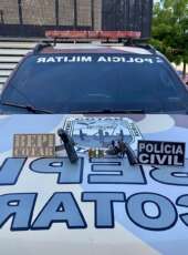 Polícias Civil e Militar capturam dupla e apreendem armas em Iguatu