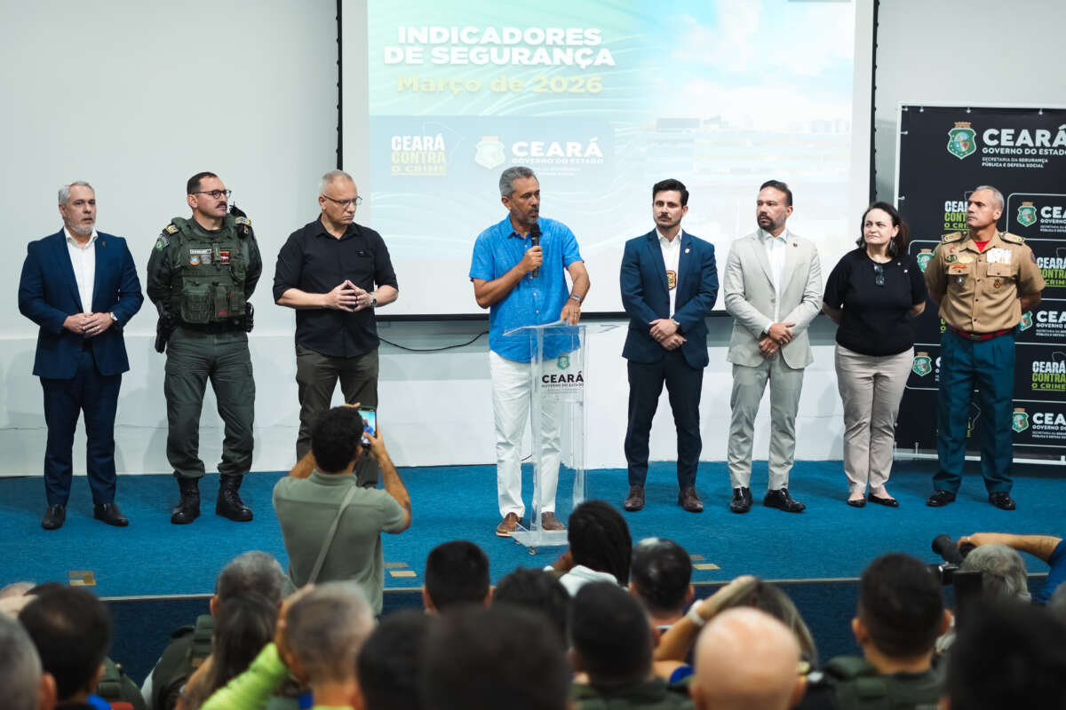 Ceará encerra março com redução de 44,9% no índice de mortes violentas; roubos também caíram 46,2%