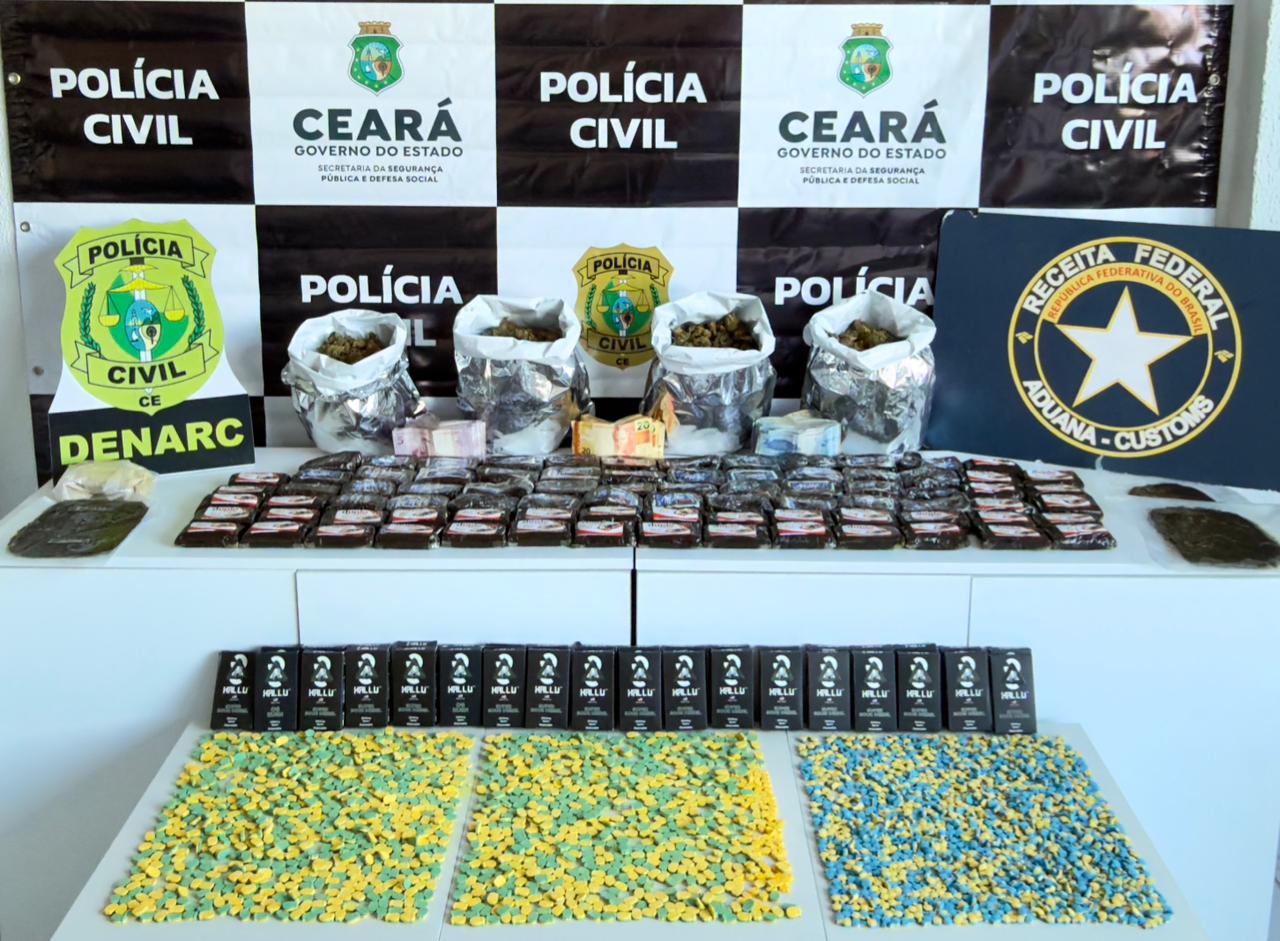 Durante ação em Fortaleza, PCCE prende homem e apreende mais de 14 kg de entorpecentes