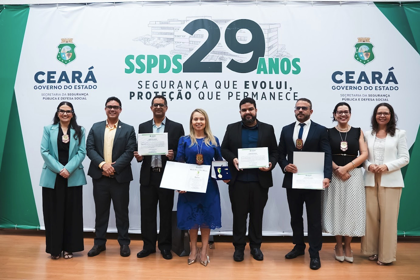 Servidores da PCCE são homenageados em solenidade de alusão aos 29 anos da SSPDS